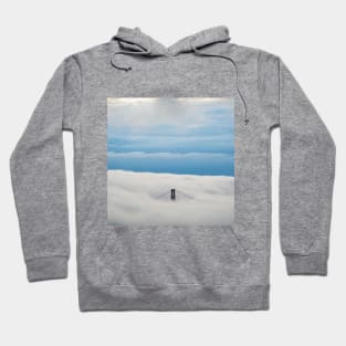 SCENERY 11 - Misty White Cloud Blue Sky Horizon Hoodie